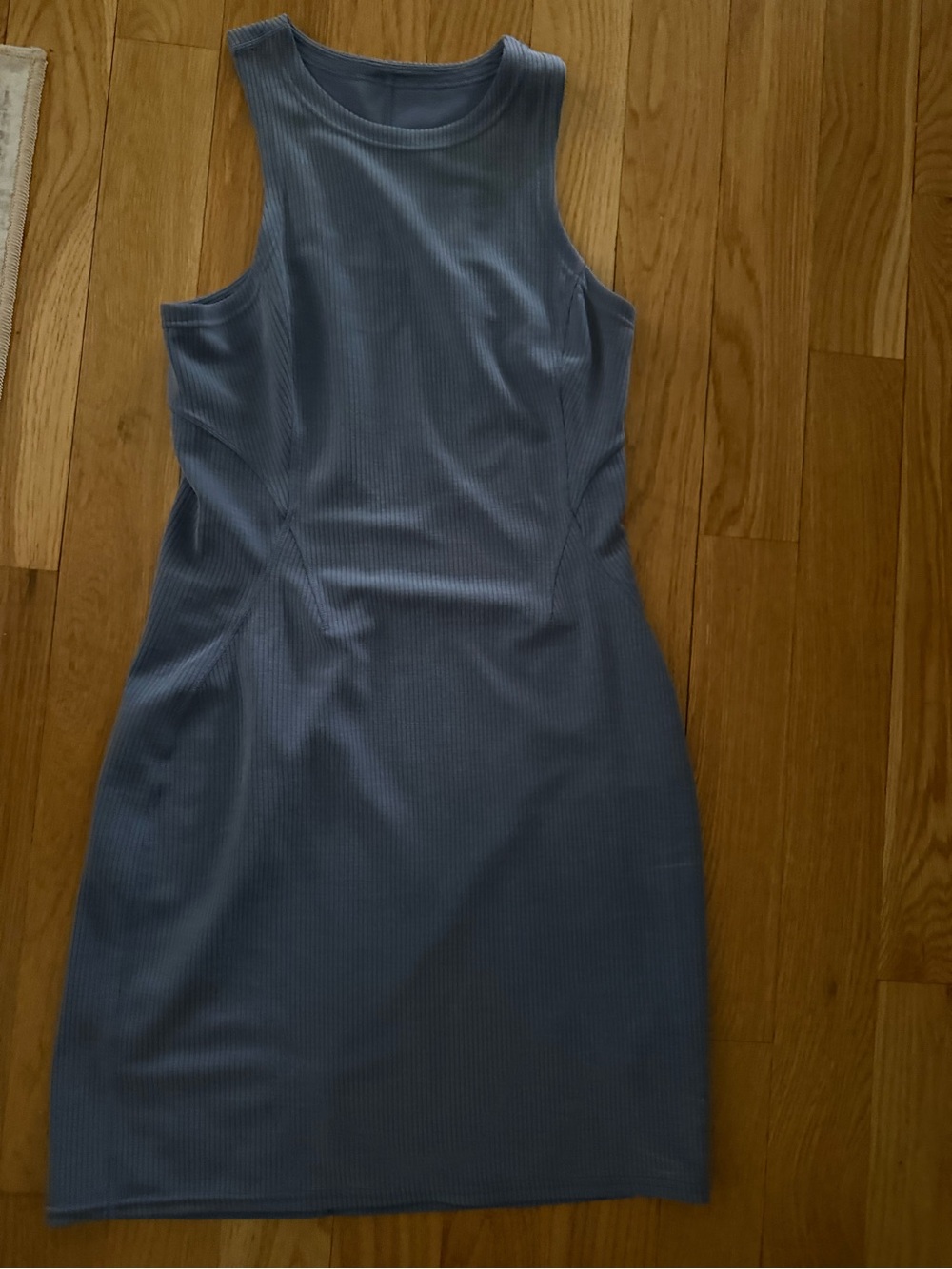 lululemon athletica Sleeveless Ribbed Midi Dress in Dusty Blue